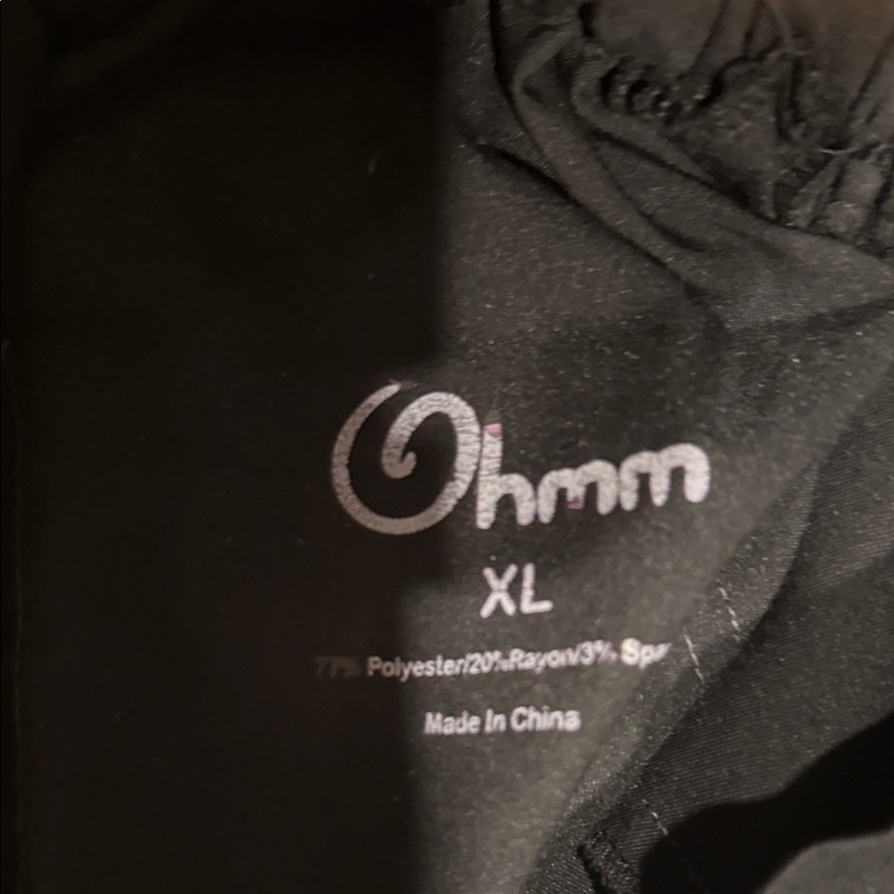 Smart Scrubs Black Women's Top with Silver Logo